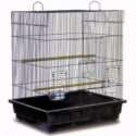 Square Roof Black Parakeet Cage