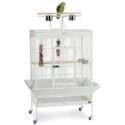 Select Chalk White Wrought Iron PlayTop Parrot Cage